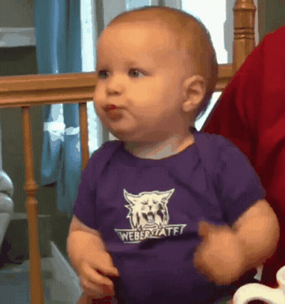 Baby In Purple Weber State Shirt GIF
