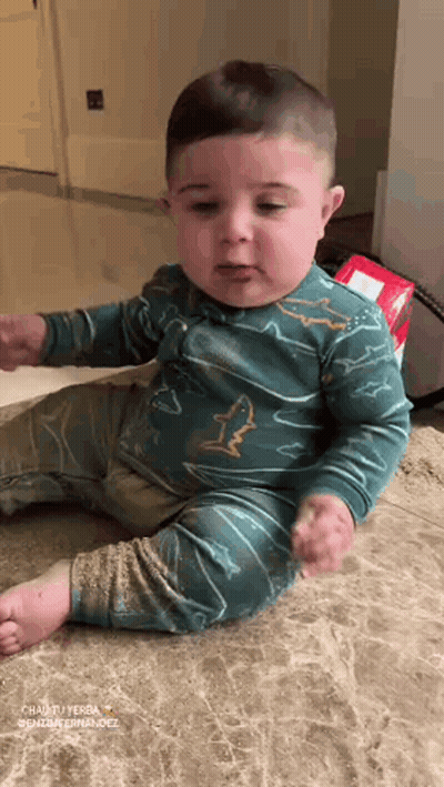 Baby In Shark Pajama Set GIF