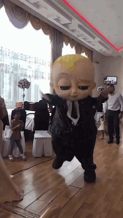 Baby In Suit And Tie Dancing GIF