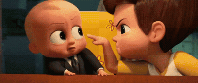 Baby In Suit Pointing GIF