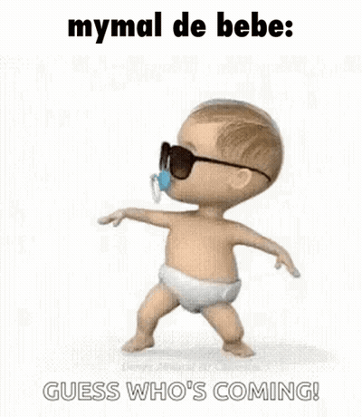 Baby In Sunglasses And Pacifier Dancing Mymal De Bebe GIF