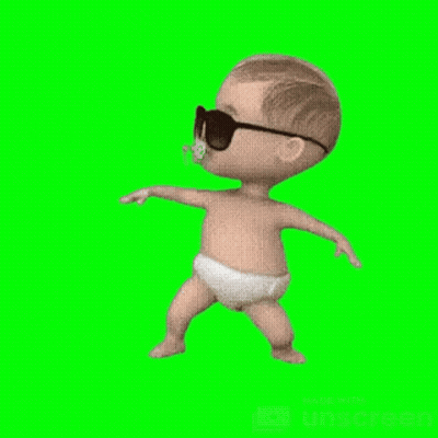Baby In Sunglasses And Pacifier Dancing GIF