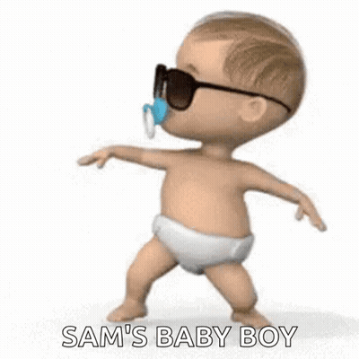 Baby In Sunglasses And Pacifier GIF