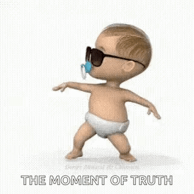 Baby In Sunglasses Dancing With Pacifier GIF