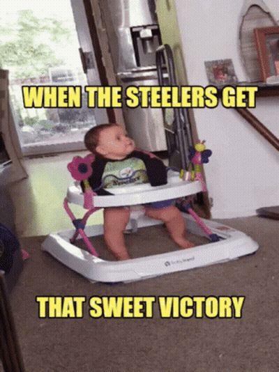 Baby In Walker When The Steelers Get That Sweet Victory GIF