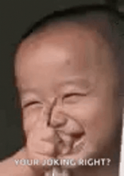 Baby Laughing With Water Glass And Funny Face GIF