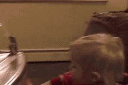 Baby Learning To Use Fountain GIF