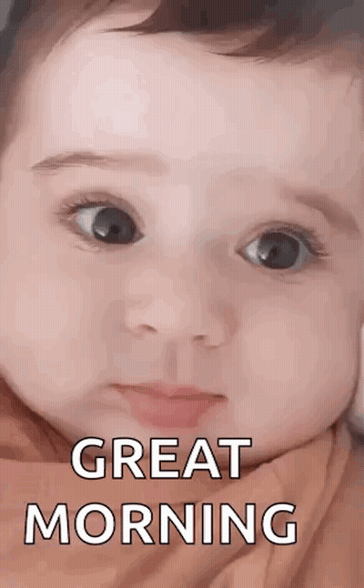 Baby Looking At Camera Great Morning GIF