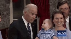 Baby Looking At Joe Biden