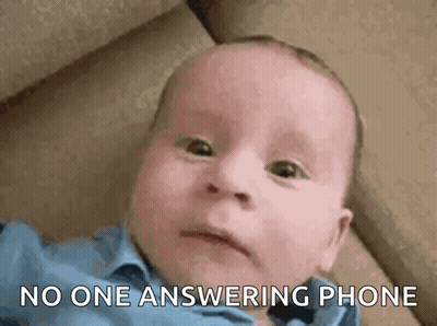 Baby Lying On Couch No One Answering Phone GIF