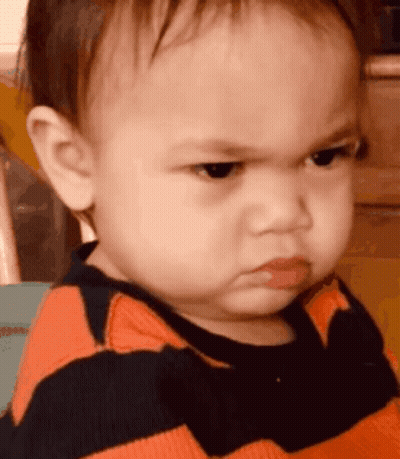 Baby Making Angry Face GIF