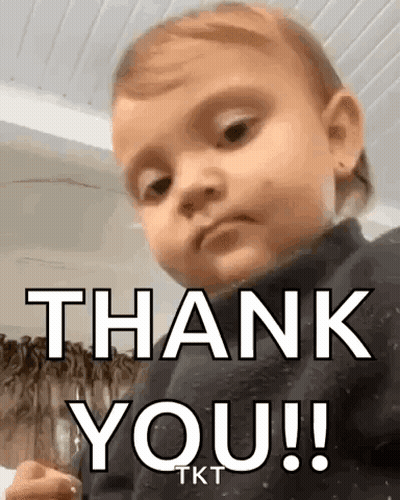 Baby Making Face Saying Thank You GIF