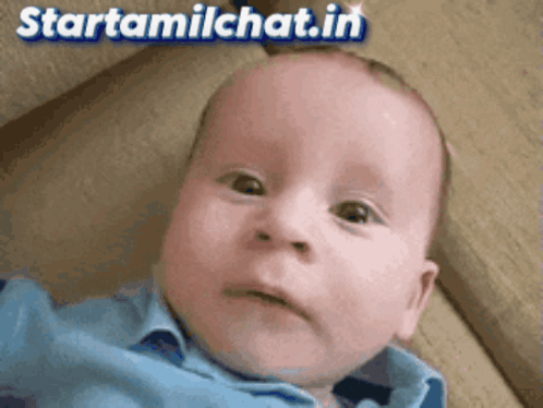 Baby Making Funny Face In Front Of Starttamilchat.in Logo GIF