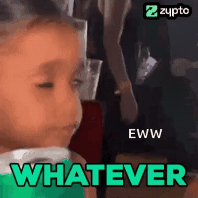 Baby Making Funny Face Saying Whatever GIF