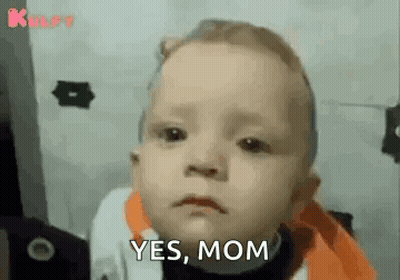 Baby Making Funny Face Saying Yes Mom GIF