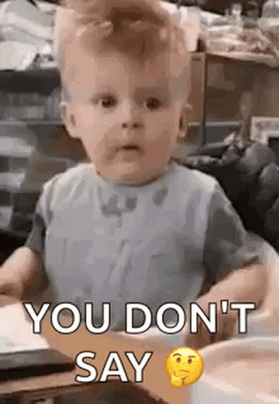 Baby Making Funny Face Saying You Don't Say GIF