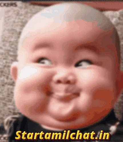 Baby Making Funny Face Startamilchat.in GIF