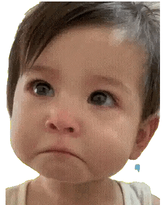 Baby Making Sad Face Sticker