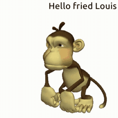 Baby Monkey Playing With Stuffed Animal In Field GIF