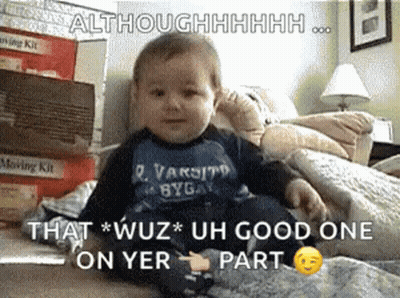 Baby On Bed Moving Boxes Althoughhhhh GIF