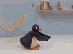 Baby Penguin Hugging Mom GIF