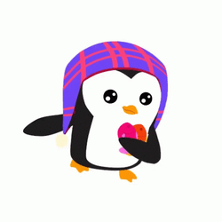 Baby Penguin Slipping GIF
