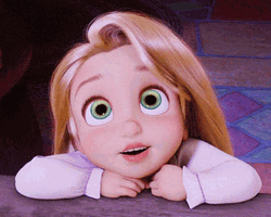 Baby Rapunzel Watching The Sky GIF