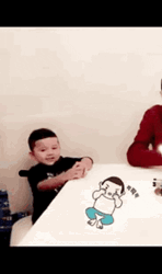 Baby Reveal Boy Got Excited Meme GIF