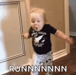 Baby Run Scared Meme GIF