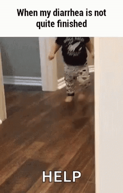 Baby Running Hallway When My Diarrhea Is Not Quite Finished GIF