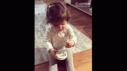Baby's Frustration With A Straw GIF
