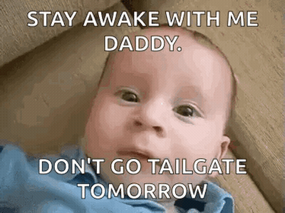 Baby Saying Stay Awake With Me Daddy GIF
