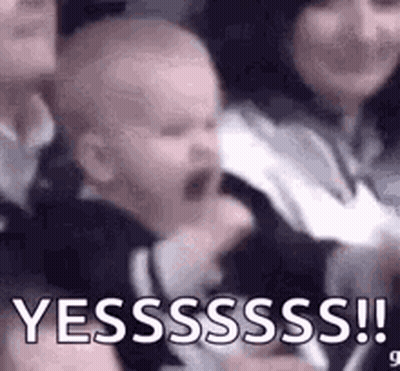 Baby Screaming In Crowd At Stadium GIF