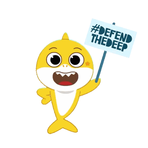 Baby Shark Defend The Deep Sign Sticker