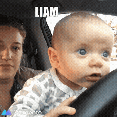 Baby Sitting In Car Liam GIF