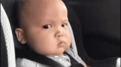 Baby Sitting In Car Seat With Seat Belt GIF