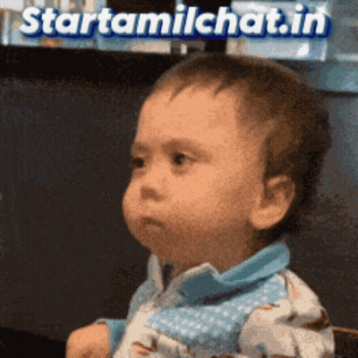 Baby Sitting In Front Of Startamilchat.in Sign GIF