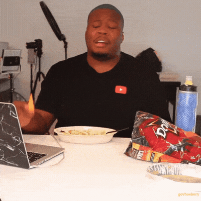 Baby Sitting In High Chair With Food GIF