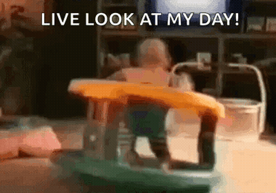 Baby Sitting In Walker Live Look At My Day GIF