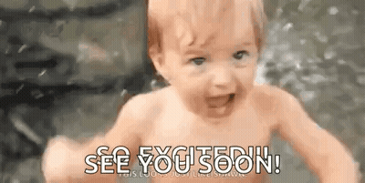 Baby Sitting On Blue Pillow Saying Any Room For Me GIF