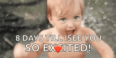 Baby Smiling In Water 8 Days Till Ise You So Excited GIF