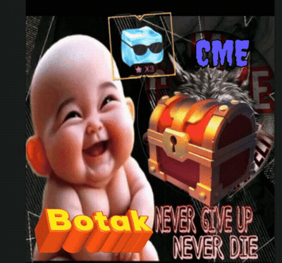 Baby Smiling Next To Treasure Chest Never Give Up GIF