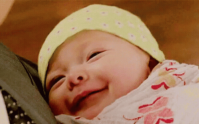Baby Smiling With Hat GIF