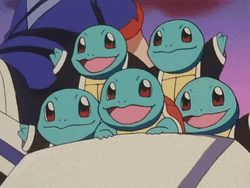 Baby Squirtle Gang Waving GIF