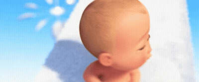 Baby Standing On Snow Covered Hill GIF