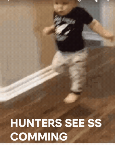 Baby Walking Hunters See Ss Comming GIF