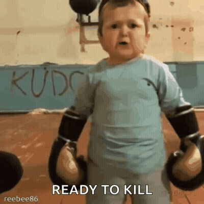 Baby Wearing Boxing Gloves Ready To Kill GIF