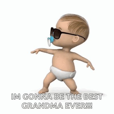 Baby Wearing Sunglasses And Pacifier Dancing GIF