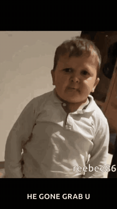Baby White Shirt Saying He Gone Grab U GIF