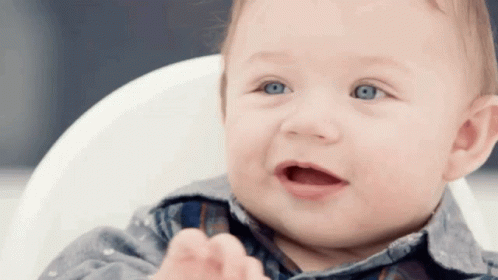 Baby With Blue Eyes Smiling GIF